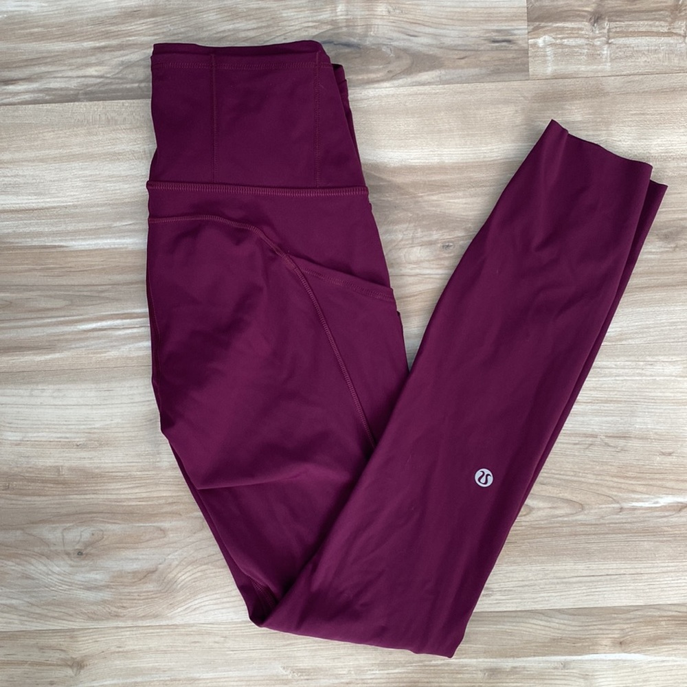 ❤️ Lululemon Fast & Free 25” Leggings Tights Size 2 Marvel NWOT